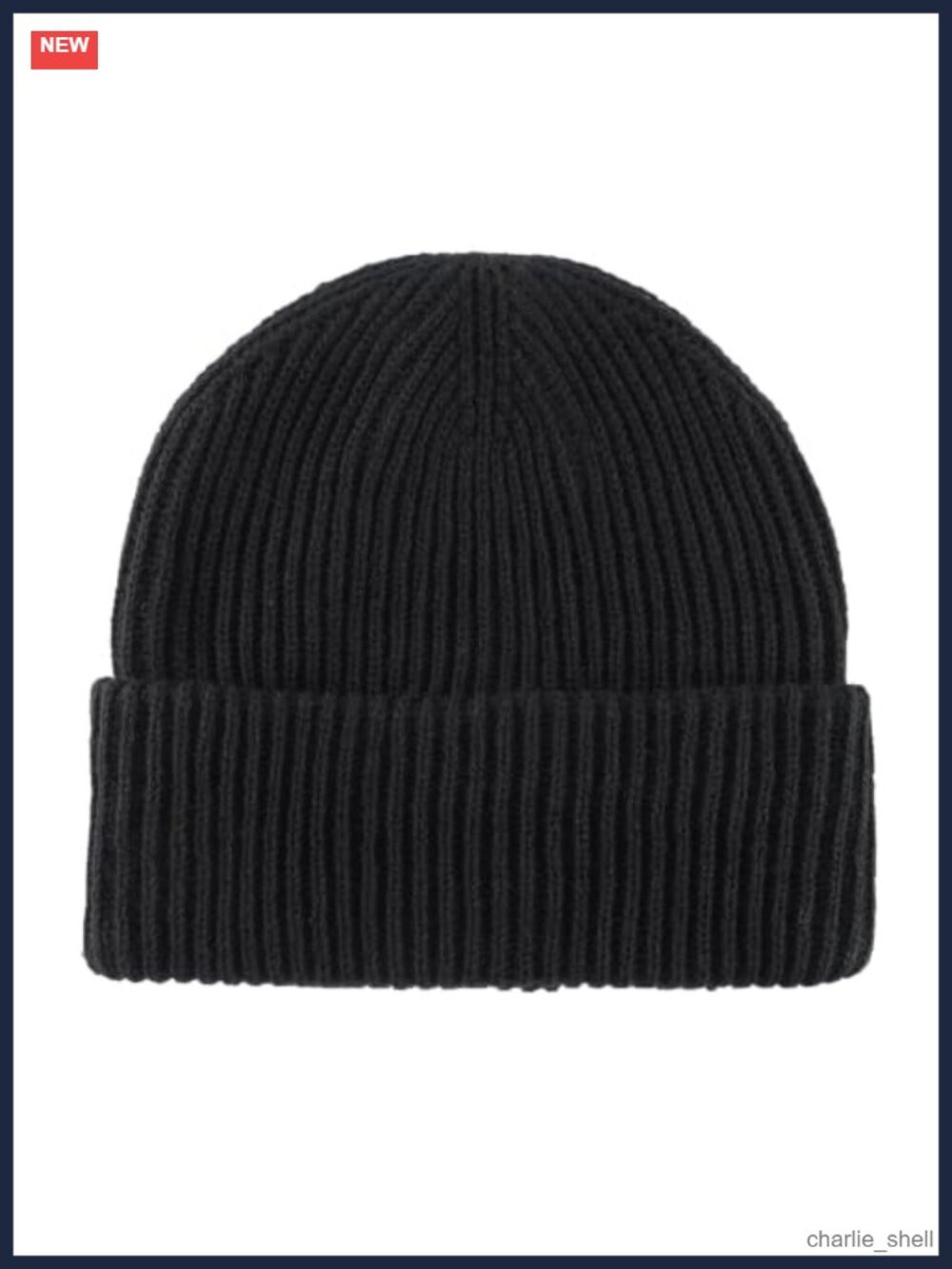 Rib Knit Cuffed Beanie Winter Hat Men Women Warm Knit Skull Cap